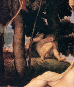 Venus Și Adonis (detaliu) — Titian