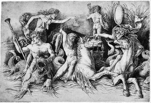 Batalla De Los Dioses Marinos — Andrea Mantegna