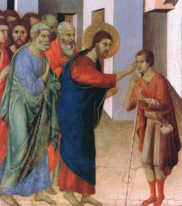 Guarigione Dell'uomo Nato Cieco (frammento) — Duccio Di Buoninsegna