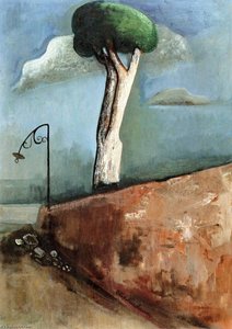 Landscape (also Known As Tree Behind A Wall) — Felix Nussbaum
