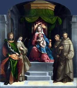 The Madonna And Child Enthroned With Saints — Garofalo
