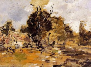 Studie Eines Bauernhofs, St-ceneri — Eugène Louis Boudin