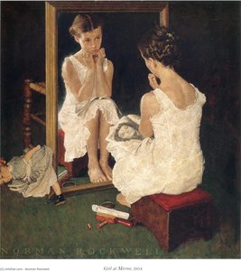 Girl At Mirror — Norman Rockwell