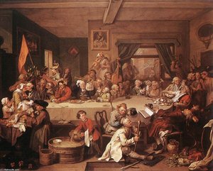 Una Celebración Electoral — William Hogarth