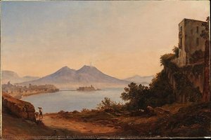 The Bay Of Naples With Vesuvius And Castel Dell'ovo — Franz Ludwig Catel