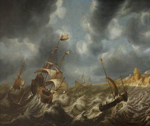 Shipping In A Storm Off The Norway Coast — Ludolf Backhuysen I