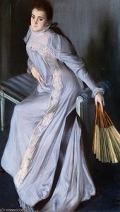 Jaques Emile Portrait Of Senora Eugenia Huici De Errazuriz — Jacques-émile Blanche