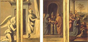 The Annunciation (front), Circumcision And Nativity (back) — Fra Bartolomeo