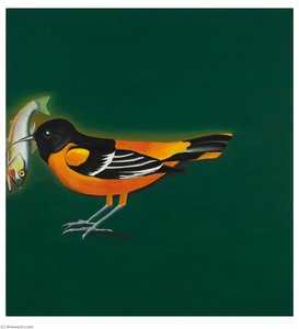 Baltimore Oriole Securing Freshwater Fish — Edward Ruscha