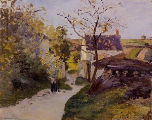 El Gran Nogal En L'hermitage — Camille Pissarro