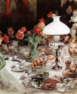 Around The Lamp — Carl Larsson