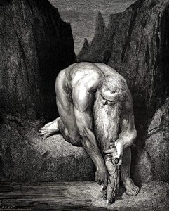 The Inferno, Canto 31, Lines 133-135. Yet In Th’ Abyss, That Lucifer With Judas Low Ingulfs, Lightly He Plac’d Us; — Paul Gustave Doré