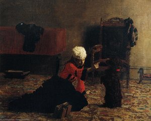 Elizabeth Crowell With A Dog — Thomas Eakins