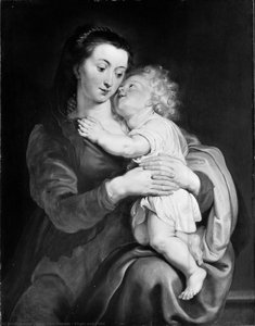 Jungfrau Und Jungspant Mit Heiliger Elisabeth Und Dem Heiligen Johannes Dem Täufer — Peter Paul Rubens