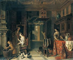 Interior Of A Townhouse — Cornelis Cornelisz Van Haarlem