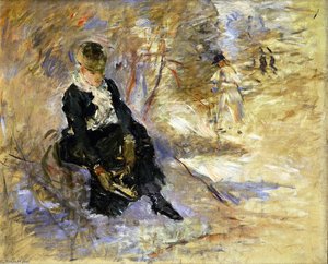 Giovane Donna Che Si Mette I Pattini — Berthe Morisot