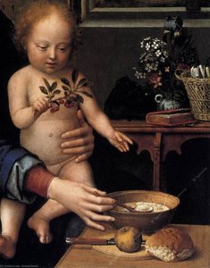 Vergine E Bambino Con Il Brodo Di Latte (dettaglio) — Gerard David