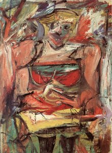 Woman V, 1952-53 (oil ^ Charcoal On Canvas) — Willem De Kooning
