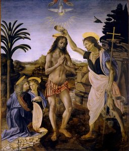 Baptism Of Christ — Leonardo Da Vinci