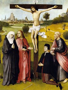 Crucificación Con Un Donante — Jerónimo Bosch
