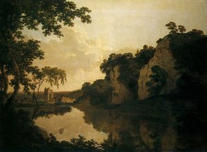 Landscape With Dale Abbey And Church Rocks — Joseph Wright Of Derby