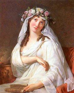 Una Vestale Coronata Di Fiori — Jacques-louis David