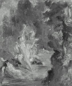 Summer: Diana Surprised At Her Bath By Actaeon — Eugène Delacroix