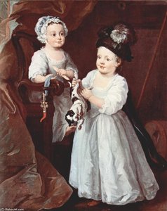 Ritratto Della Lady Mary Grey E Del Lord George Grey — William Hogarth