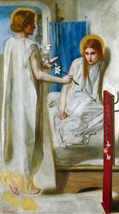 Behold The Handmaid Of The Lord! (die Verkündigung) — Dante Gabriel Rossetti