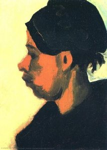 Head Of A Peasant Woman With Dark Cap 5 — Vincent Willem Van Gogh