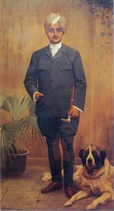 Yuvaraj Kanterava Narasimharaja Wadiyar In Jagdkleidung — Raja Ravi Varma