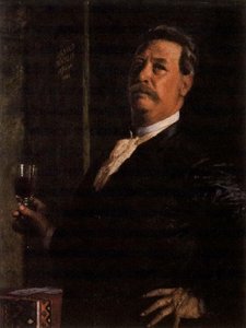 Autoportrait Au Verre De Vin — Arnold Böcklin