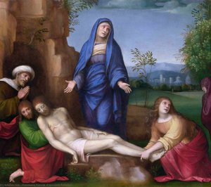 Mourning Over The Dead Christ — Francesco Francia (francesco Raibolini)