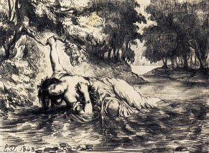 The Death Of Ophelia — Eugène Delacroix