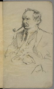 Man Smoking A Pipe — Arthur Lismer