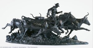 The Stampede — Frederic Remington