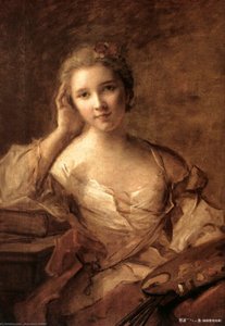 Portrait Of A Young Woman Painter — Marc Nattier