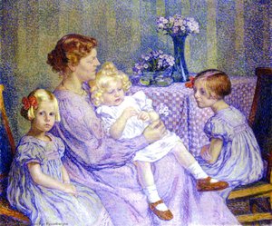 Madame Van De Velde E I Suoi Figli — Theo Van Rysselberghe