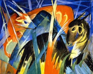 Fabulous Beast Ii (also Known As Composition Of Animals I) — Franz Marc