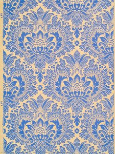 Wallpaper With Blue Medallions, Machine Print. — Carl Johan Henzer