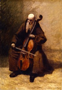 Le Moine Et Le Violoncelle — Jean-baptiste-camille Corot
