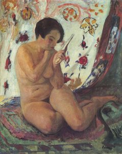 Nude Seated By A Mirror — Henri Lebasque