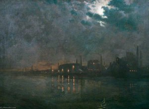 The River Thames From Wandsworth Bridge — Charles Ernest Butler
