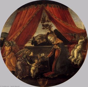 Madonna Mit Kind Und Drei Engeln — Sandro Botticelli