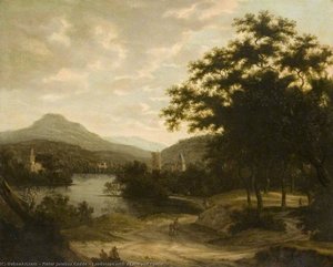 Landscape With A Lake And Castle — Pieter Jacobsz Codde