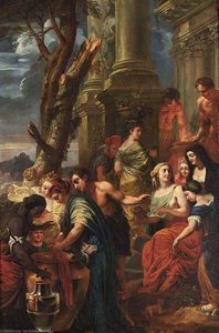 Thetis Dips Achilles In A Vase With Water From The Styx — Erasmus Quellinus Ii