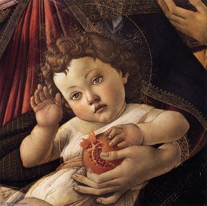 Madonna Of The Pomegranate (detail) — Sandro Botticelli