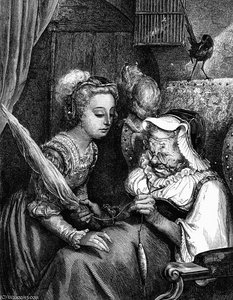 Gd 0004 The Goodwomanhadneverheardofthekingsproclaimation Gustavedore Sqs — Paul Gustave Doré
