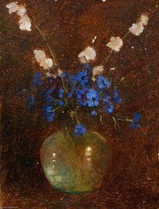 Flowers In A Glass Vase — Benjamin Haughton