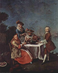 In The Vegetable Garden At The River Mouth — Pietro Longhi